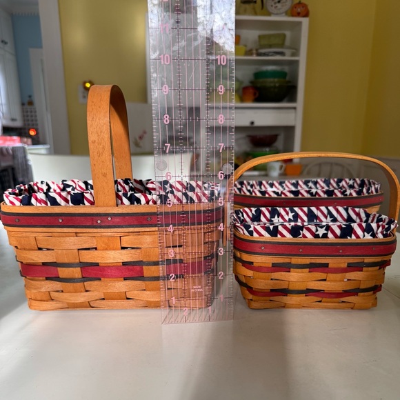 🇺🇸 🧺 Longaberger Patriotic Basket Set - Picture 2 of 14